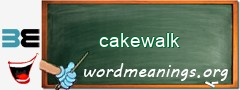 WordMeaning blackboard for cakewalk